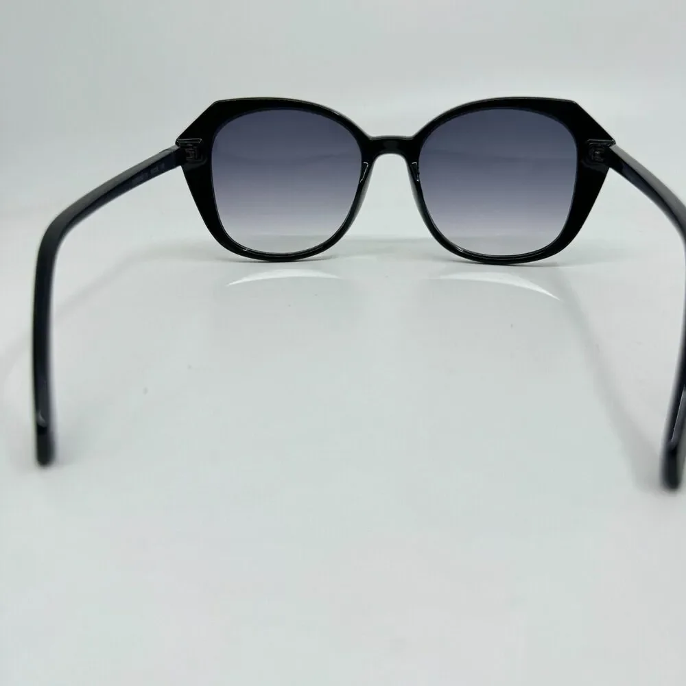 Liz Claiborne Vintage Black Sunglasses Oval‎ Full Rim Designer H11991